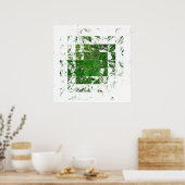 Grass Blokken afdrukken Poster (Keuken)