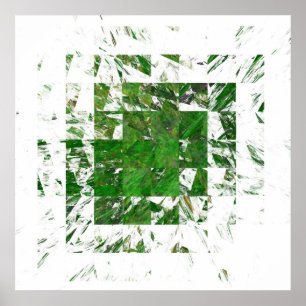 Grass Blokken afdrukken Poster