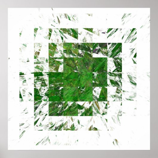Grass Blokken afdrukken Poster (Voorkant)