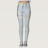 Grass Blue Sky Field Meadow Natuur Leggings (Voorkant)