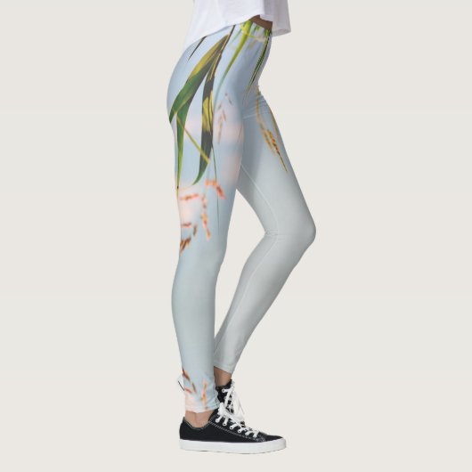 Grass Blue Sky Field Meadow Natuur Leggings (Rechts)