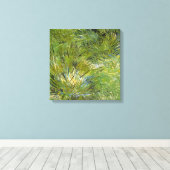 Grass-clusters van Vincent van Gogh Canvas Afdruk (Insitu (Houten vloer))