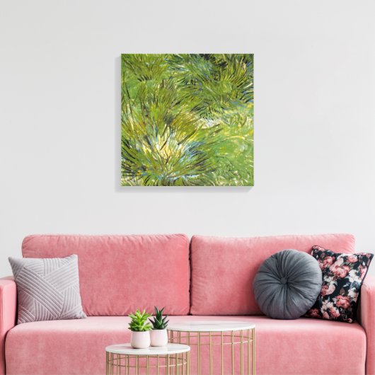 Grass-clusters van Vincent van Gogh Canvas Afdruk (Insitu (Woonkamer))