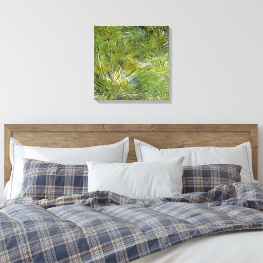 Grass-clusters van Vincent van Gogh Canvas Afdruk (Insitu (Slaapkamer))