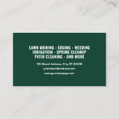Grass cutting inspired lawn care visitekaartje (Achterkant)