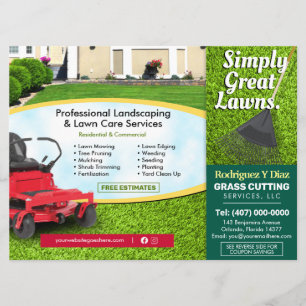 Grass Cutting Landscape 8,75 x 6,5-inch EDDM Menu