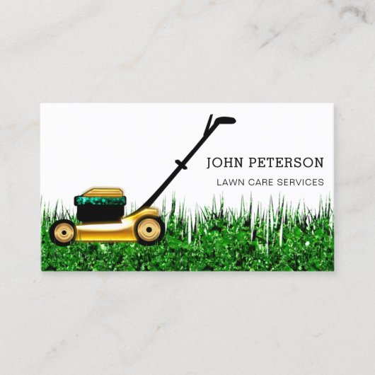 Grass Cutting Logo Visitekaartje (Voorkant)