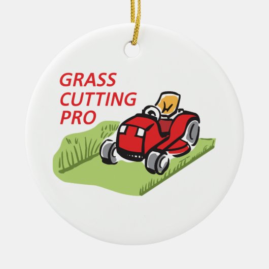 GRASS CUTTING PRO KERAMISCH ORNAMENT (Voorkant)