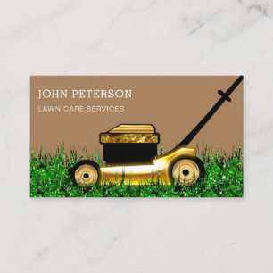 Grass Cutting Service Brown Visitekaartje