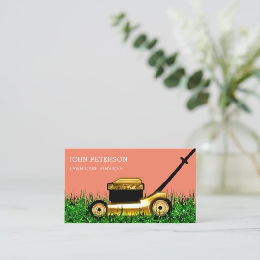 Grass Cutting Service Modern Visitekaartje (Staand voorkant)