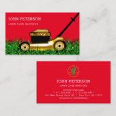 Grass Cutting Service Red Visitekaartje (Voorkant / Achterkant)