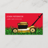 Grass Cutting Service Red Visitekaartje (Voorkant)