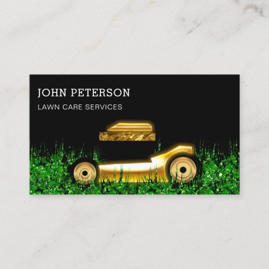 Grass Cutting Services Gold Visitekaartje (Voorkant)