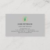 Grass Cutting Services grijs Visitekaartje (Achterkant)