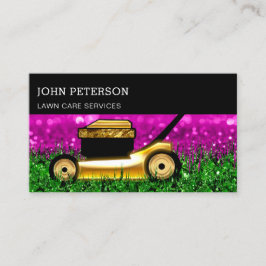 Grass Cutting Services Pink Visitekaartje
