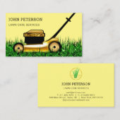 Grass Cutting Services Yellow Visitekaartje (Voorkant / Achterkant)