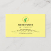 Grass Cutting Services Yellow Visitekaartje (Achterkant)