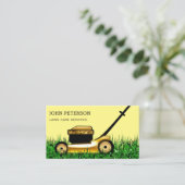 Grass Cutting Services Yellow Visitekaartje (Staand voorkant)