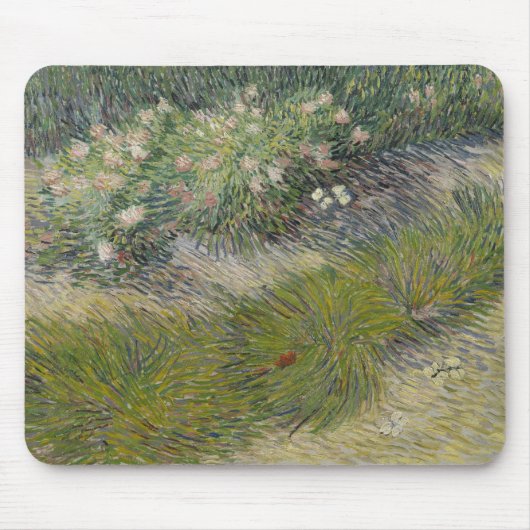 Grass en Butterflies van Vincent van Gogh Muismat (Voorkant)