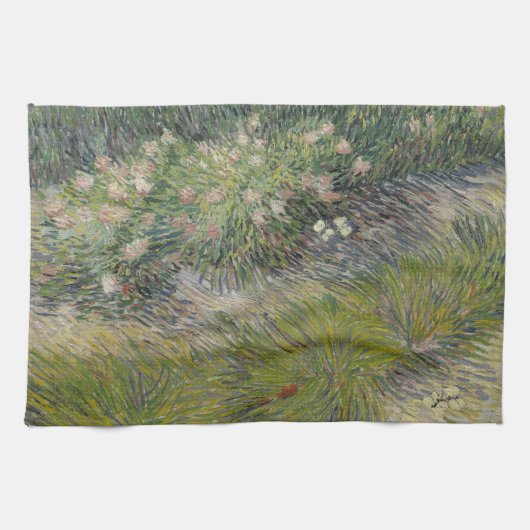 Grass en Butterflies van Vincent van Gogh Theedoek (Horizontaal)