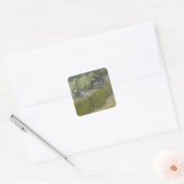 Grass en Butterflies van Vincent van Gogh Vierkante Sticker (Envelop)