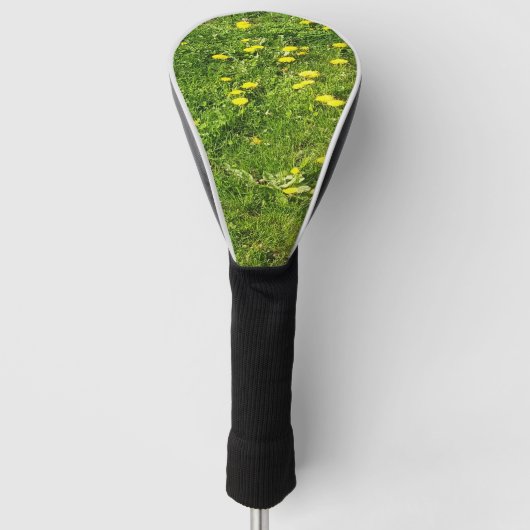 Grass en Dandelions Golf Head Hoesje Golfheadcover (Voorkant)