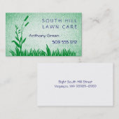 Grass en Weed Textured Look Achtergrond Business C Visitekaartje (Voorkant / Achterkant)