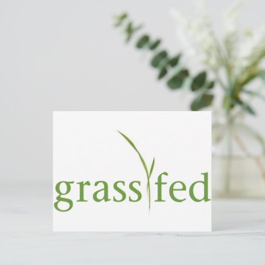Grass Fed Briefkaart (Staand voorkant)