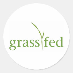Grass Fed Ronde Sticker