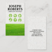 Grass Field | Gardening Logos Visitekaartje (Voorkant / Achterkant)