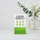 Grass Field | Gardening Logos Visitekaartje (Staand voorkant)