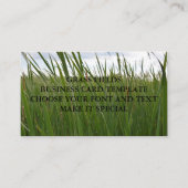 GRASS FIELDS BEDRIJFSKAART TEMPLATE VISITEKAARTJE (Voorkant)