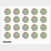 Grass FlowerPower Ronde Sticker (Vel)