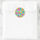 Grass FlowerPower Ronde Sticker (Tas)