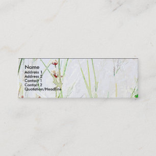 Grass/Flowers Simple Profile Card Mini Visitekaartje