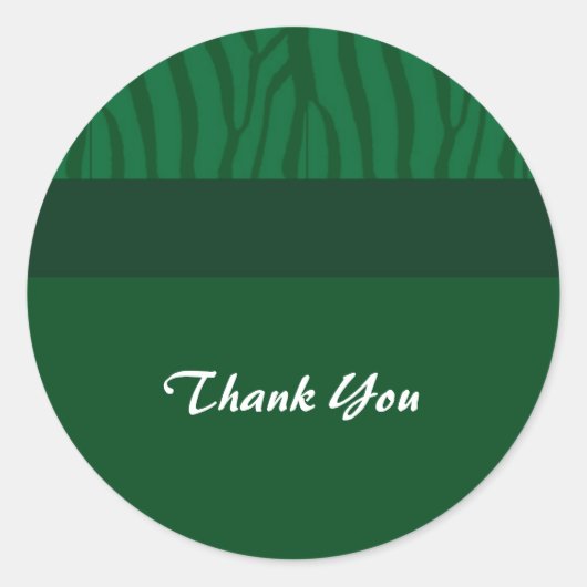 Grass Green Bedankt Ronde Sticker (Voorkant)