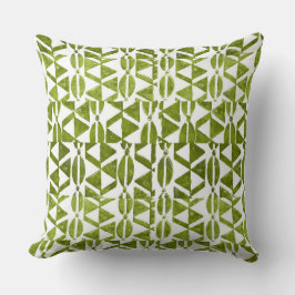 Grass Green Block Print Accent Pillow Kussen