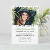 Grass Green Brushed Borders Fotoleven Viering Kaart (Staand voorkant)