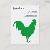 Grass Green Cocreel - Zwart op wit Visitekaartje (Achterkant)