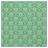 Grass Green en White Damask Stof (Swatch)