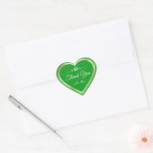 Grass Green Gold Lijst Roos Schattige Dank u Hart Sticker (Envelop)