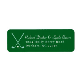 Grass Green Golf Theme Retour Adres Label