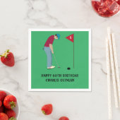 Grass Green Golfer Thema Servet (Insitu)