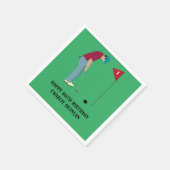 Grass Green Golfer Thema Servet (Hoek)