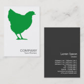 Grass Green Hen Symbol - White Visitekaartje (Voorkant / Achterkant)