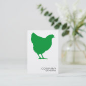 Grass Green Hen Symbol - White Visitekaartje (Staand voorkant)