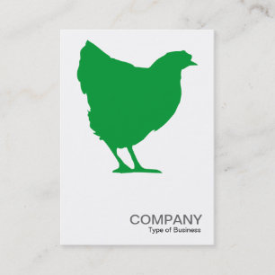 Grass Green Hen Symbol - White Visitekaartje