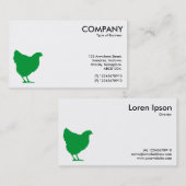 Grass Green Hen Symbol - White Visitekaartje (Voorkant / Achterkant)
