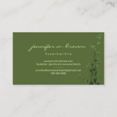 Grass Green Ivy Plant Leaf Visitekaartje (Achterkant)
