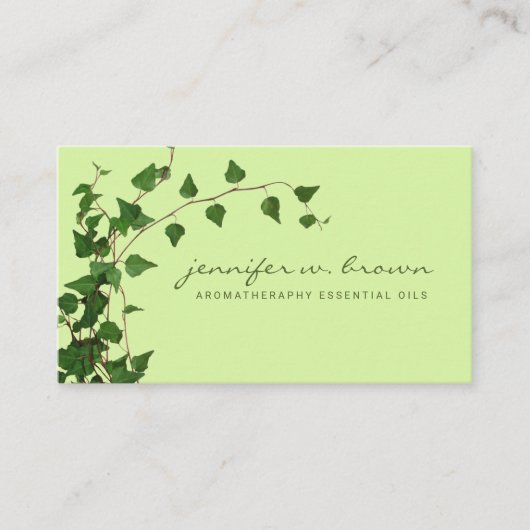 Grass Green Ivy Plant Leaf Visitekaartje (Voorkant)